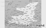 Gray Panoramic Map of Shaanxi