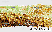 Physical Panoramic Map of Pingli