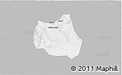Gray 3D Map of Qian Xian, single color outside