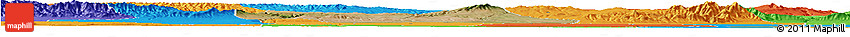 Satellite Horizon Map of Qian Xian, political outside Satellite Horizon Map of Qian Xian, political outside