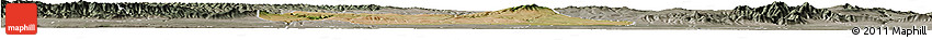 Satellite Horizon Map of Qian Xian, semi-desaturated Satellite Horizon Map of Qian Xian, semi-desaturated