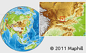 Physical Location Map of Qian Xian