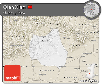 Classic Style Map of Qian Xian