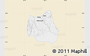 Classic Style Map of Qian Xian, single color outside