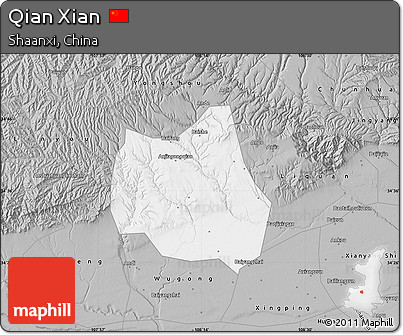 Gray Map of Qian Xian
