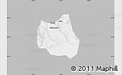 Gray Map of Qian Xian, single color outside