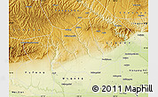 Physical Map of Qian Xian