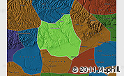 Political Map of Qian Xian, darken