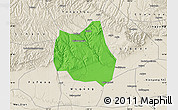Political Map of Qian Xian, shaded relief outside