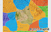 Satellite Map of Qian Xian, political outside