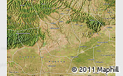 Satellite Map of Qian Xian