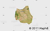 Satellite Map of Qian Xian, single color outside
