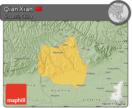 Savanna Style Map of Qian Xian