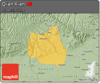 Savanna Style Map of Qian Xian