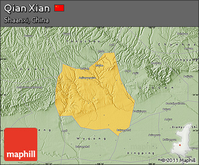Savanna Style Map of Qian Xian