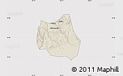Shaded Relief Map of Qian Xian, cropped outside