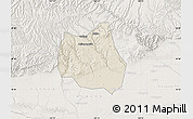 Shaded Relief Map of Qian Xian, lighten
