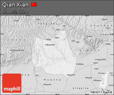 Silver Style Map of Qian Xian