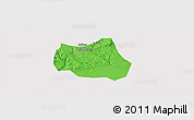 Political Panoramic Map of Qian Xian, cropped outside
