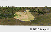 Satellite Panoramic Map of Qian Xian, darken