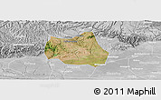 Satellite Panoramic Map of Qian Xian, lighten, desaturated