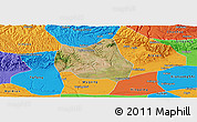 Satellite Panoramic Map of Qian Xian, political outside