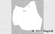 Gray Simple Map of Qian Xian