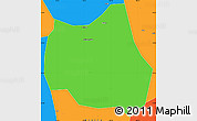 Political Simple Map of Qian Xian
