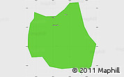 Political Simple Map of Qian Xian, single color outside
