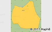 Savanna Style Simple Map of Qian Xian, cropped outside