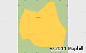 Savanna Style Simple Map of Qian Xian, single color outside