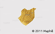Physical 3D Map of Qianyang, cropped outside