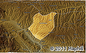 Physical 3D Map of Qianyang, darken