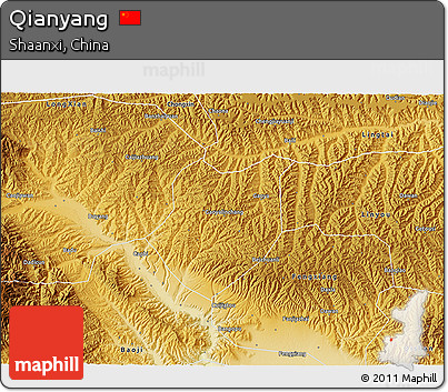 Physical 3D Map of Qianyang