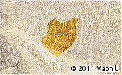 Physical 3D Map of Qianyang, lighten