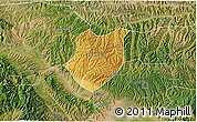 Physical 3D Map of Qianyang, satellite outside