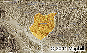 Physical 3D Map of Qianyang, semi-desaturated
