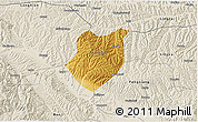 Physical 3D Map of Qianyang, shaded relief outside