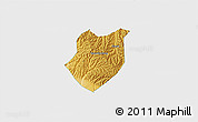 Physical 3D Map of Qianyang, single color outside