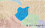 Political 3D Map of Qianyang, lighten