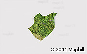 Satellite 3D Map of Qianyang, cropped outside