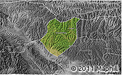 Satellite 3D Map of Qianyang, desaturated