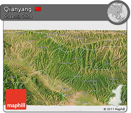 Satellite 3D Map of Qianyang