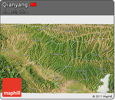 Satellite 3D Map of Qianyang