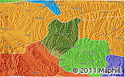 Satellite 3D Map of Qianyang, political outside