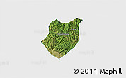 Satellite 3D Map of Qianyang, single color outside