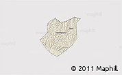 Shaded Relief 3D Map of Qianyang, cropped outside