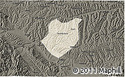 Shaded Relief 3D Map of Qianyang, darken