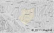 Shaded Relief 3D Map of Qianyang, desaturated