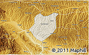 Shaded Relief 3D Map of Qianyang, physical outside